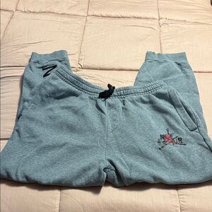 Nike Gray Joggers with Black and Red Accents